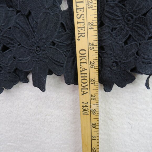 Lane Bryant Sweater Womens 2XL 22/24 Striped Floral Lace Hem Pullover Plus Size - Picture 10 of 10